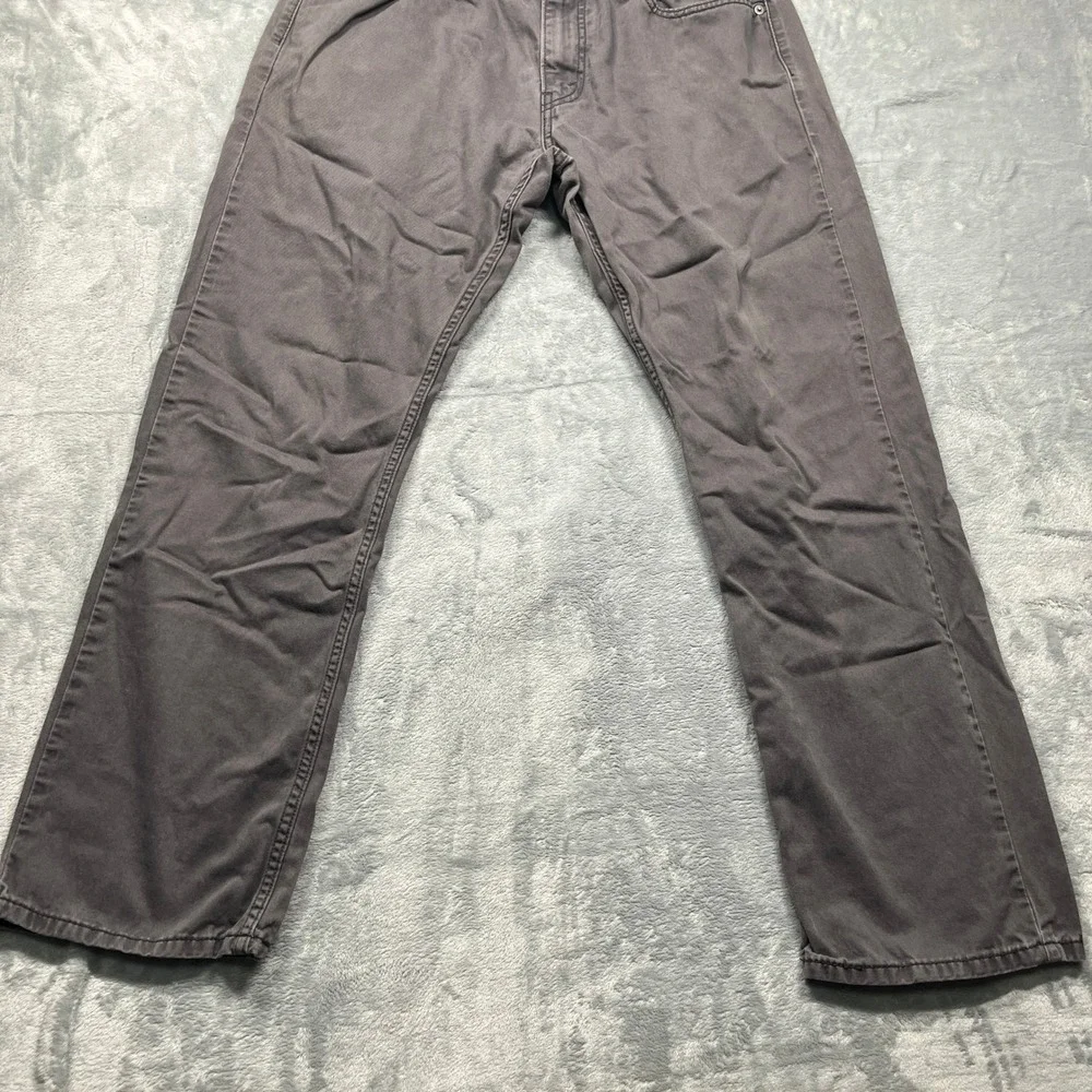 Levi's 514 Straight Fit Pants Mens 34x30 Gray Cotton Casual Twill‎ Trousers